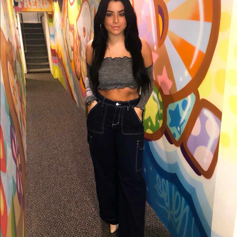 Flare blue pants